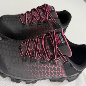 Timberland PRO Women's Black and Pink Work Shoes, Size 8W